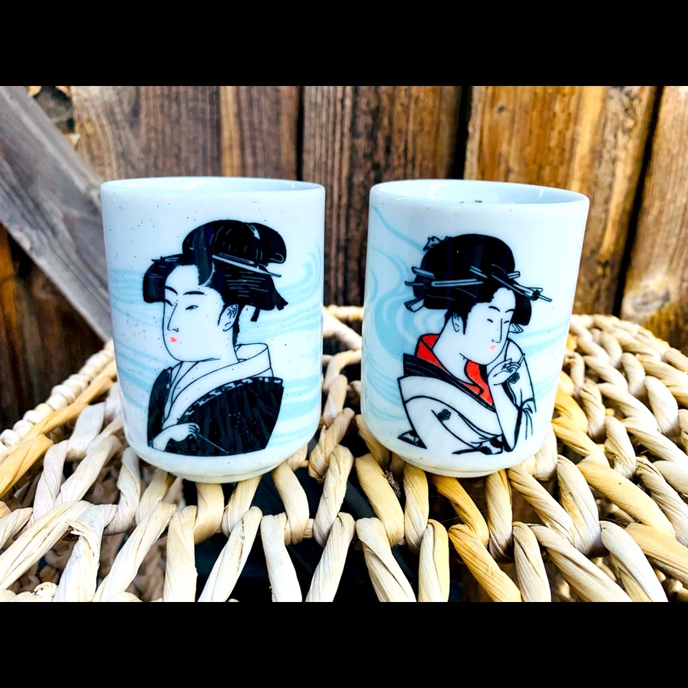 Japanese Saki or Tea Cups Set Of Two
